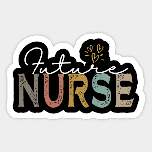 Retro Future Nurse Nursing School Student Nurse In Progress Sticker